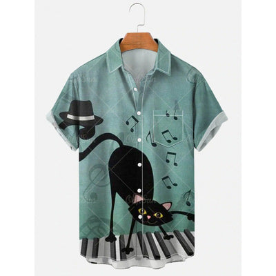 Camisa Casual Talla Grande Hombre Verano con Estampado Digital 3D Manga Corta - Image 6