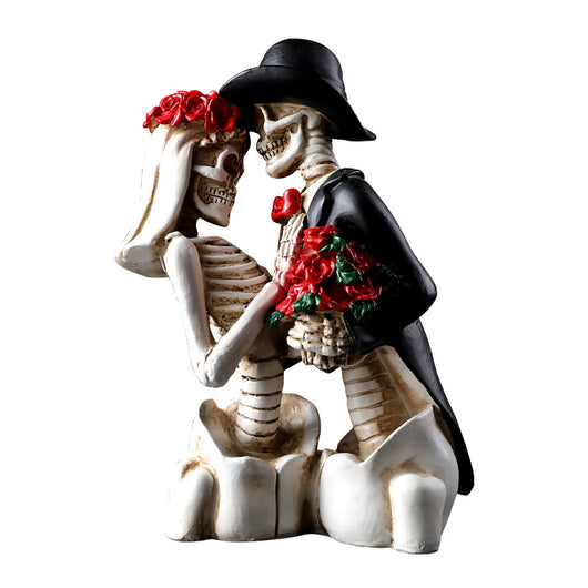 Adorno de Pareja Calaveras en Resina - Estilo Gótico Romántico - Image 5
