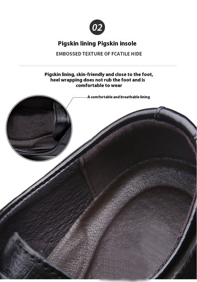 Zapatos de Cuero Cowhide Estilo Coreano Talla 36 - Punta Aguda Transpirables para Hombre - Image 12