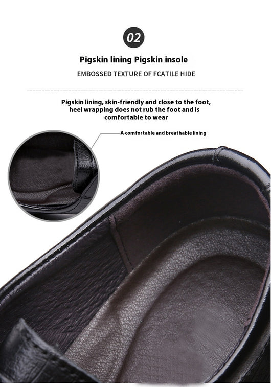Zapatos de Cuero Cowhide Estilo Coreano Talla 36 - Punta Aguda Transpirables para Hombre - Image 12