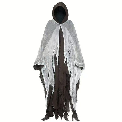 Capa de Bruja Halloween con Patrón de Calaveras - Disfraz de Muerte - Image 7