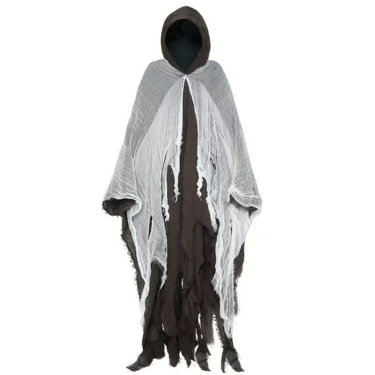 Capa de Bruja Halloween con Patrón de Calaveras - Disfraz de Muerte - Image 7