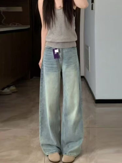 Jeans Acampanados de Pierna Ancha Azul Claro para Mujer - Estilo Primavera - Image 6
