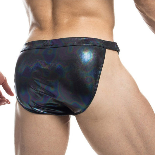 Shorts Hombre Efecto Cuero con Textura Metálica - Image 13