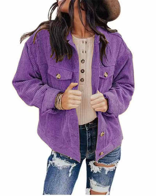 Cardigan de Terciopelo Suelto para Mujer - Abrigo Casual Otoño Invierno