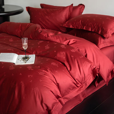 Juego de Sábanas Jacquard Bodas Lujo 4 Piezas Algodón Premium - Image 8