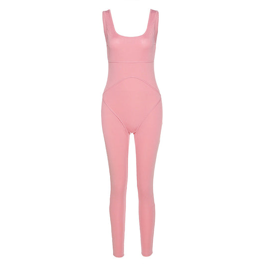 Jumpsuit con Espalda Abierta y Detalles de Hilo - Image 10