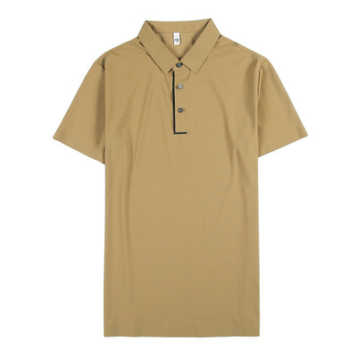 Polo Hombre Ice Silk Transpirable con Cuello Drapeado y Stretch - Image 5