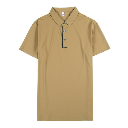 Polo Hombre Ice Silk Transpirable con Cuello Drapeado y Stretch - Image 5