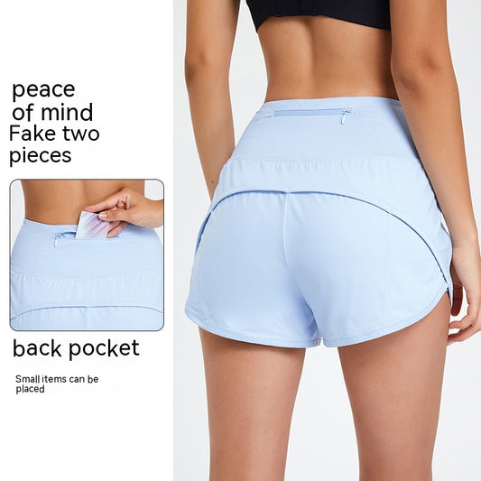 Shorts Deportivos Cintura Alta Anti-exposición Secado Rápido - Image 2