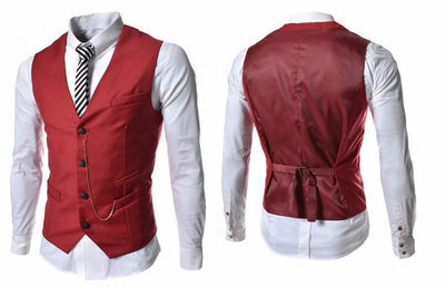Chaleco Slim Ejecutivo para Hombre con Cadena Metálica - Image 11