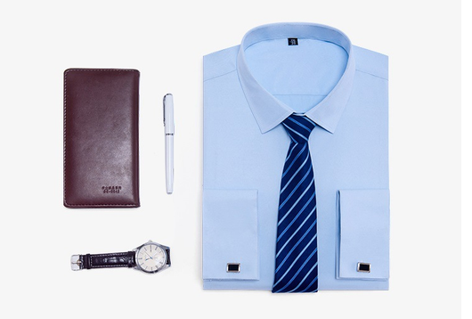 Camisa Francesa Manga Larga Slim Fit para Hombre - Image 8
