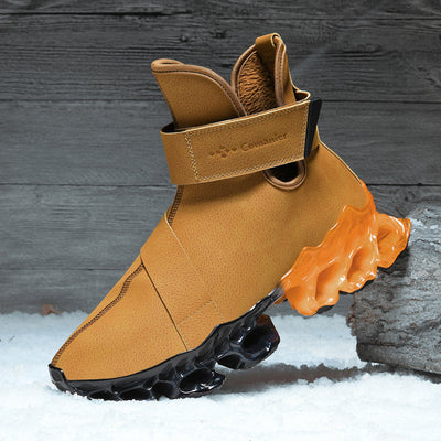 Bota de Trabajo para Hombre en Cuero con Caña Alta y Microfibra Aterciopelada - Image 6