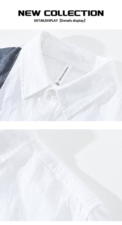 Camisa Manga Larga con Contraste de Colores para Hombre - Image 9