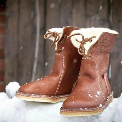 Botas de Invierno para Mujer con Forro de Felpa y Cordones - Image 5