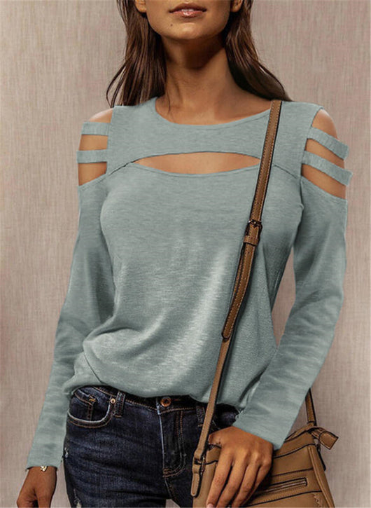 Camiseta Holgada Casual para Mujer con Agujeros Decorativos - Image 2