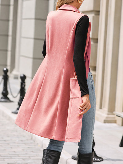Chaleco de Ante Slim Fit Retro Elegante para Mujer - Image 25