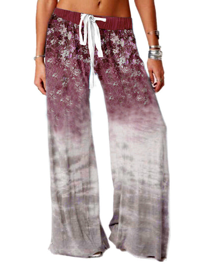 Pantalones Yoga Estampados de Pierna Ancha para Ocio al Aire Libre - Image 3