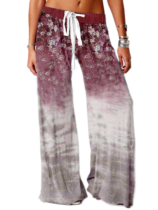 Pantalones Yoga Estampados de Pierna Ancha para Ocio al Aire Libre - Image 3
