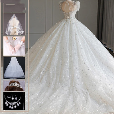 Hilo de Novia Premium con Cola Larga y Textura Princesa - Image 11