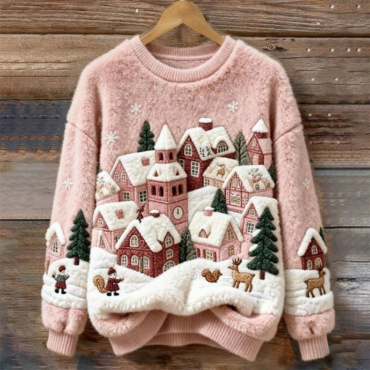 Sudadera Cuello Redondo con Pelaje Sintético para Otoño e Invierno