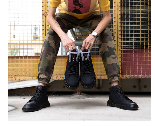 Botas Altas de Algodón con Forro de Felpa para Hombre - Image 3