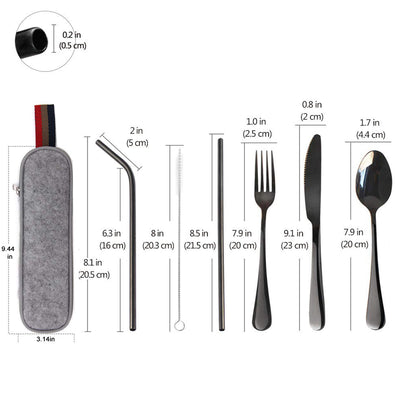 Juego de Utensilios Minimalista en Acero Inoxidable - Image 8