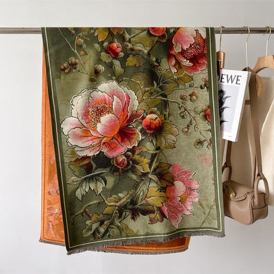 Bufanda Gruesa de Invierno con Diseño Jacquard Tipo Cashmere - Image 34
