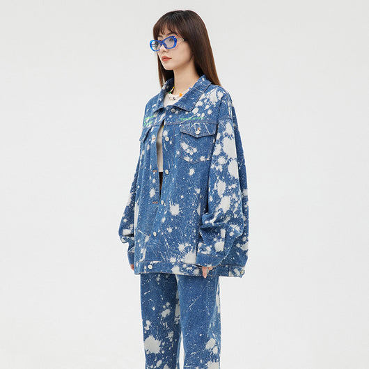 Chaqueta Denim Oversized Tie Dye con Lavado Artesanal - Image 12