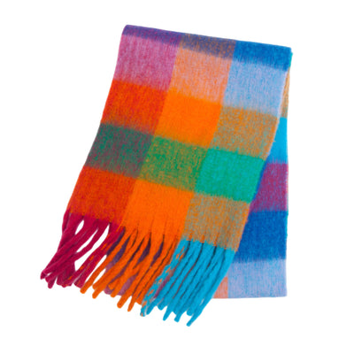 Bufanda Gruesa Cuadros Otoño Invierno - Diseño Multicolor Elegante - Image 27