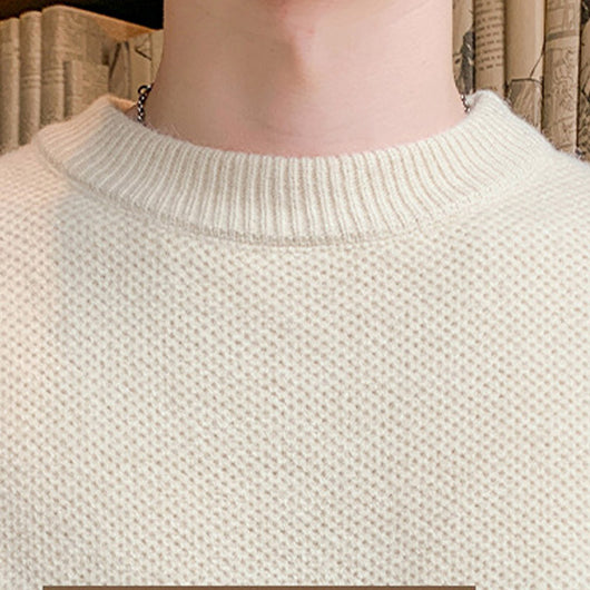 Suéter Suelto Cuello Redondo para Hombre - Abrigo Cálido Base - Image 4