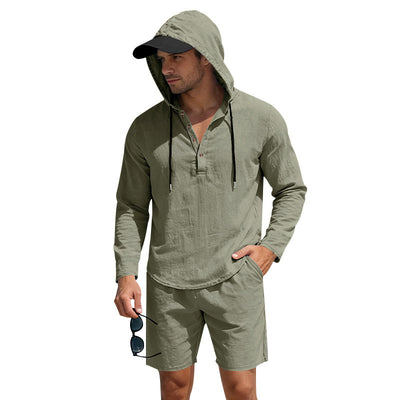 Traje de Lino Hombre Suelto y Transpirable - Image 5