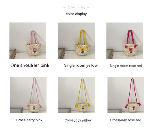 Bolsa Mensajera Infantil Tejida a Mano en Fibra Natural - Image 19