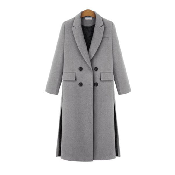 Abrigo de Lana Grueso Doble Pecho para Mujer - Elegancia y Calidez