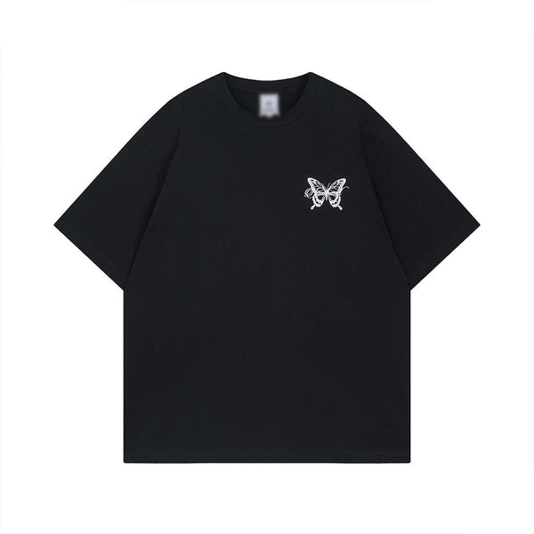 Camiseta Estampado Mariposas Unisex de Manga Corta
