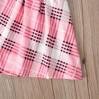 Conjunto Infantil Blusa Cuadrille Manga Larga con Falda Tipo Peto - Image 15