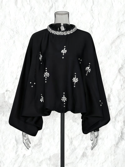 Sudadera Cuello Redondo con Strass Colores Lisos - Image 5