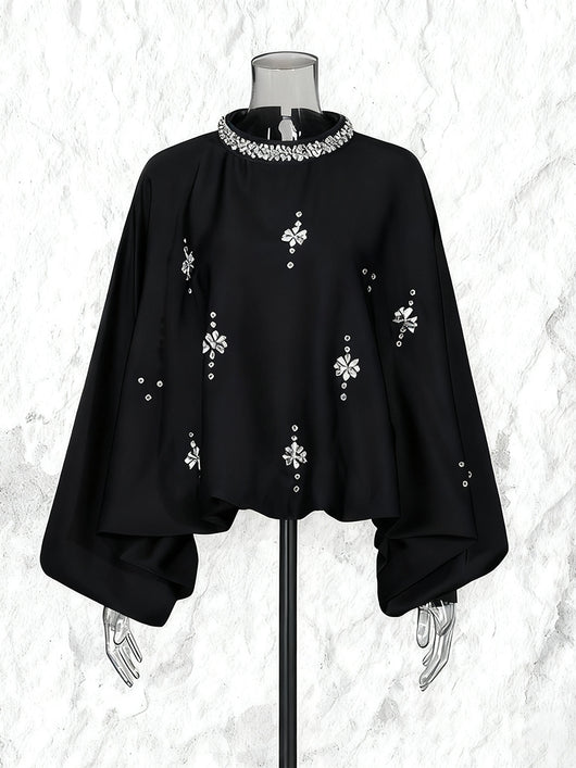 Sudadera Cuello Redondo con Strass Colores Lisos - Image 5