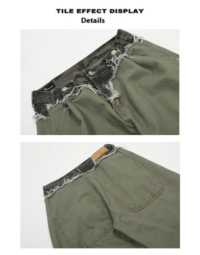 Pantalones Cargo Rotos Rectos Estilo Logging Casual - Image 8