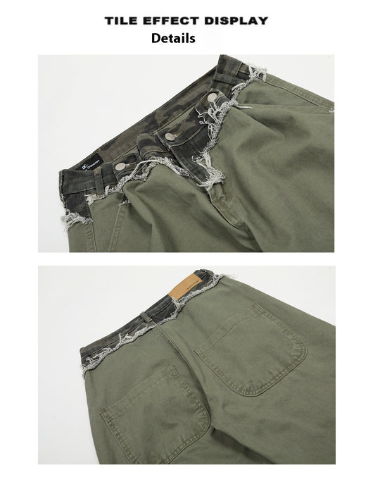 Pantalones Cargo Rotos Rectos Estilo Logging Casual - Image 8