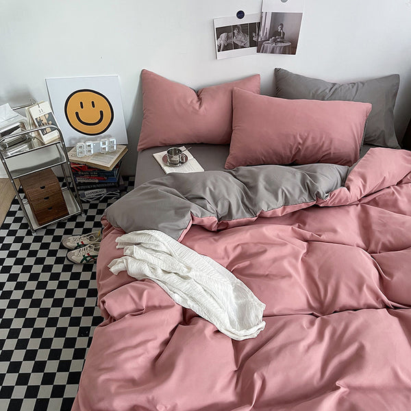 Juego de Cama de Algodón Lavado con Bloques de Color Coordinado - Image 6