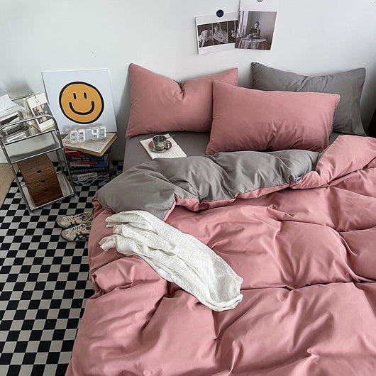 Juego de Cama de Algodón Lavado con Bloques de Color Coordinado - Image 6