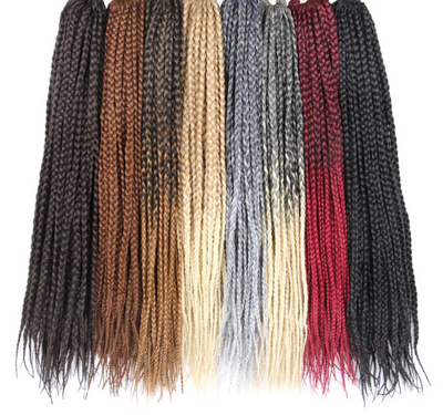 Peluca Sintética Trenzas Sucias 16 Pulgadas - Estilo Tres Trenzas Alargado - Image 38