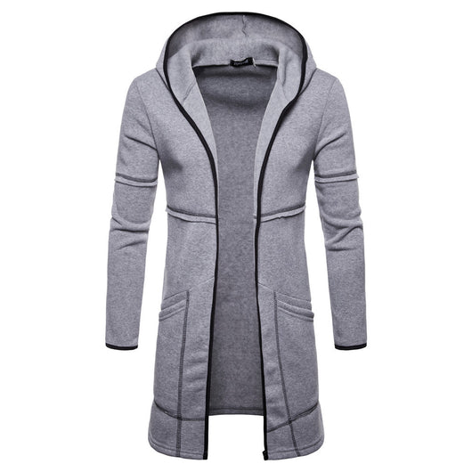 Suéter Cardigan con Capucha de Color Sólido para Hombre - Image 11