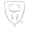 Zircon Bridal Tassel Jewelry Earring Set Blanco