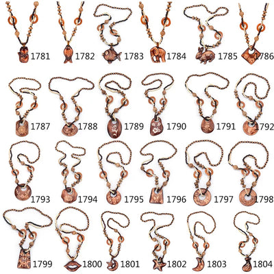Cadena para suéter con estampado en madera - Image 8
