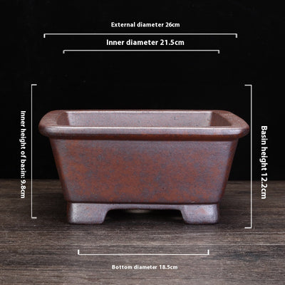 Maceta Orquídea Yixing Cerámica Púrpura - Diseño Minimalista para el Hogar - Image 9