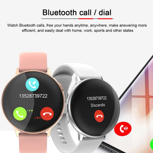 Reloj Deportivo Inteligente con Pantalla Redonda y Monitor de Frecuencia Cardíaca