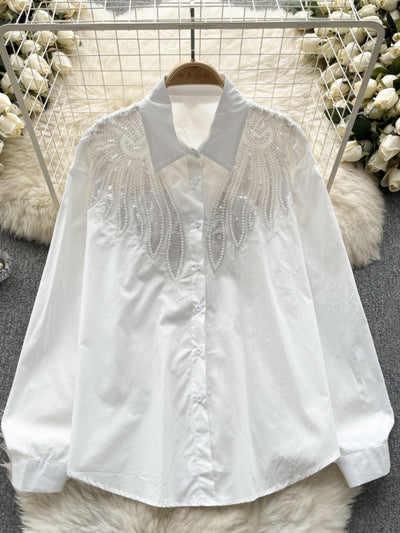 Blusa Mujer Diseño Sofisticado con Cuentas y Lentejuelas - Image 4
