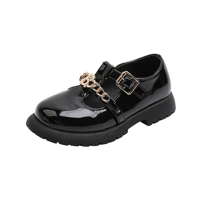 Zapatos Escolares Retro de Cuero con Tacón Grueso para Niños - Image 7